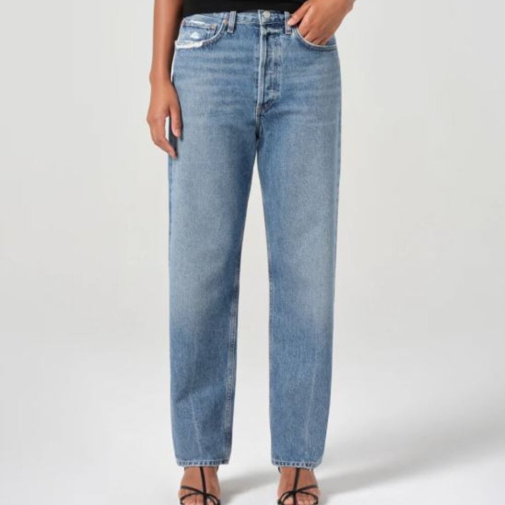 Agolde 90's Mid Rise Straight in Hooked Size 26